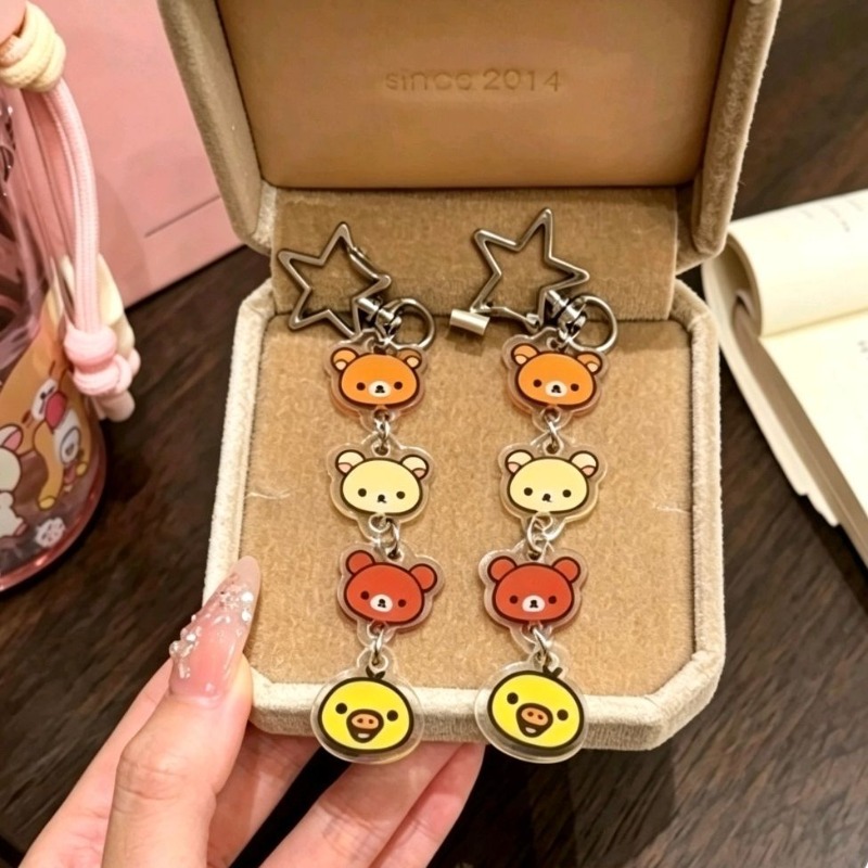 Car Accessories Japanese - 애니메이션 캐릭터 릴라쿠마 아크릴 키링, 귀여운
