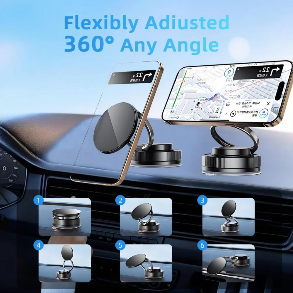 업그레이드된 360 ° 진공 흡착식 자석 휴대폰 거치대 - Car Phone Holder 리뷰 및 가격